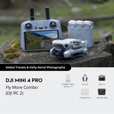 Квадрокоптер DJI Mini 4 Pro Fly More Combo [DJI RC 2] (CP.MA.00000735.01)