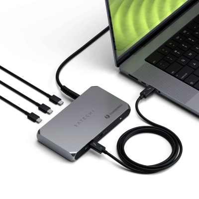 Концентратор Satechi Thunderbolt 4 Slim Hub Pro (ST-HT4SHM-EU)