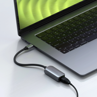 Переходник Satechi USB-C 2.5 Gigabit Ethernet Adapter Space Gray (ST-AE25M)