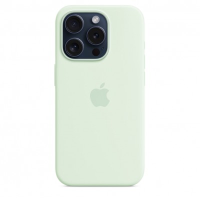 Чехол Apple iPhone 15 Pro Silicone Case with MagSafe - Soft Mint (MWNL3)