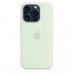 Чехол Apple iPhone 15 Pro Silicone Case with MagSafe - Soft Mint (MWNL3)