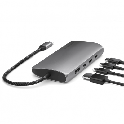 Адаптер Satechi USB-C Multiport Adapter 8K With Ethernet V3 - Space Gray (ST-P8KEM)