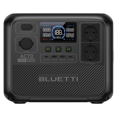 Портативна зарядна станція BLUETTI AC70 Portable Power Station 1000W, 768Wh