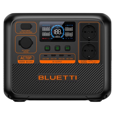 Портативная зарядная станция BLUETTI AC70P Portable Power Station 1000W, 864Wh