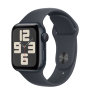 Apple Watch SE 2 2024 GPS 40 mm Midnight Aluminum Case with Midnight Sport Band S/M (MXE73)