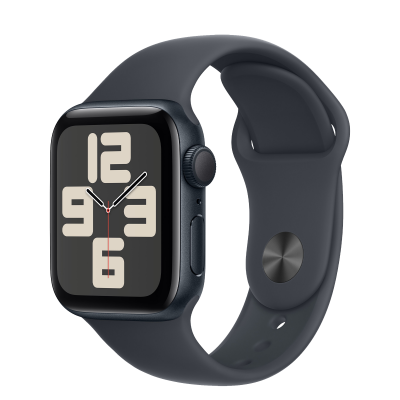 Apple Watch SE 2 2024 GPS 40 mm Midnight Aluminum Case with Midnight Sport Band M/L (MXE93)