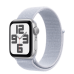 Apple Watch SE 2 2024 GPS 40mm Silver Aluminum Case with Blue Cloud Sport Loop (MXEE3)