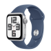 Apple Watch SE 2 2024 GPS 40mm Silver Aluminum Case with Denim Sport Band - M/L (MXED3)