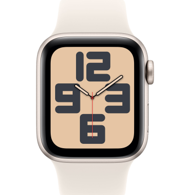 Apple Watch SE 2 2024 GPS 40mm Starlight Aluminum Case with Starlight Sport Band - S/M (MXEF3)