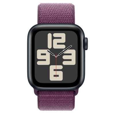 Apple Watch SE 2 2024 GPS 44mm Midnight Aluminum Case with Ink Sport Loop One Size (MXEP3)