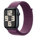 Apple Watch SE 2 2024 GPS 44mm Midnight Aluminum Case with Ink Sport Loop One Size (MXEP3)
