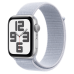 Apple Watch SE 2 2024 GPS 44mm Silver Aluminum Case with Blue Cloud Sport Loop (MXET3)