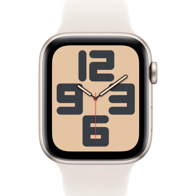 Apple Watch SE 2 2024 GPS + Cellular 44mm Starlight Aluminum Case with Starlight Sport Band - S/M (MXG73, MXGT3)