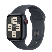 Apple Watch SE 2 2024 GPS + Cellular 40 mm Midnight Aluminum Case with Midnight Sport Band M/L (MXFT3, MXGD3)