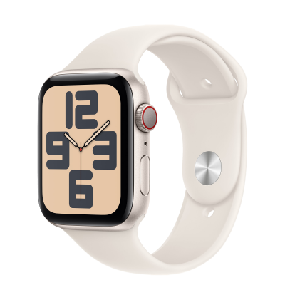 Apple Watch SE 2 2024 GPS + Cellular 40mm Starlight Aluminum Case with Starlight Sport Band - M/L (MXG03, MXGK3)