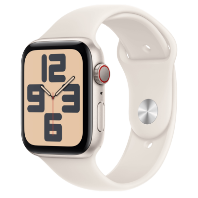 Apple Watch SE 2 2024 GPS + Cellular 44mm Starlight Aluminum Case with Starlight Sport Band - S/M (MXG73, MXGT3)
