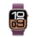 Apple Watch Series 10 GPS 46mm Rose Gold Aluminum Case with Plum Sport Loop (MWWV3)