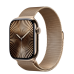 Apple Watch Series 10 GPS + Cellular 42mm Gold Titanium Case with Gold Milanese Loop (MX083)