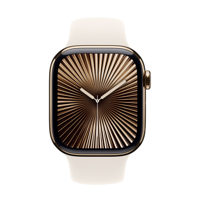 Apple Watch Series 10 GPS + Cellular 42mm Gold Titanium Case з Starlight Sport Band - M/L (MX073)