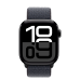Apple Watch Series 10 GPS + Cellular 42mm Jet Black Aluminum Case with Ink Sport Loop (MWX83)