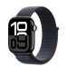 Apple Watch Series 10 GPS + Cellular 42mm Jet Black Aluminum Case with Ink Sport Loop (MWX83)