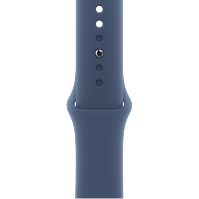 Apple Watch Series 10 GPS + Cellular 42mm Silver Aluminum Case with Denim Sport Band - S/M (MWX33)
