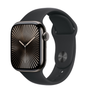 Apple Watch Series 10 GPS + Cellular 42mm Slate Titanium Case з Black Sport Band - S/M (MWXG3)