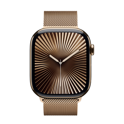 Apple Watch Series 10 GPS + Cellular 46mm Gold Titanium Case з Gold Milanese Loop - M/L (MX003)
