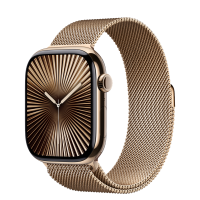 Apple Watch Series 10 GPS + Cellular 46mm Gold Titanium Case з Gold Milanese Loop - M/L (MX003)