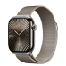 Apple Watch Series 10 GPS + Cellular 46mm Natural Titanium Case with Natural Milanese Loop - M/L (MWYC3)