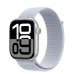 Apple Watch Series 10 GPS + Cellular 46mm Silver Aluminum Case with Blue Cloud Sport Loop (MWY23)