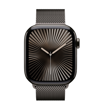 Apple Watch Series 10 GPS + Cellular 46mm Slate Titanium Case with Slate Milanese Loop - S/M (MC7R4)