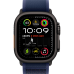 Apple Watch Ultra 2 2024 GPS + Cellular 49mm Black Titanium Case with Blue Trail Loop - S/M (MYTJ3+MYQ73)