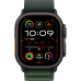 Apple Watch Ultra 2 2024 GPS + Cellular 49mm Black Titanium Case with Dark Green Alpine Loop - Medium (MX4R3)