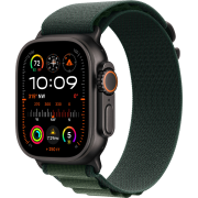 Apple Watch Ultra 2 2024 GPS + Cellular 49mm Black Titanium Case with Dark Green Alpine Loop - Small (MX4Q3)