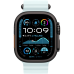 Apple Watch Ultra 2 2024 GPS + Cellular 49mm Black Titanium Case with Ice Blue Ocean Band (MYTC3+MYP83)