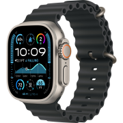Apple Watch Ultra 2 2024 GPS + Cellular 49mm Natural Titanium Case with Black Ocean Band (MXTL3)