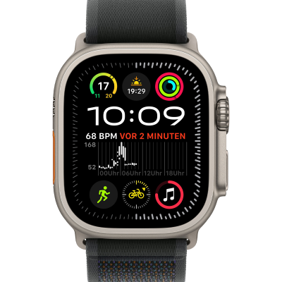 Apple Watch Ultra 2 2024 GPS + Cellular 49mm Natural Titanium Case з Black Trail Loop - S/M (MYT73+MXTQ3)