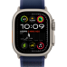Apple Watch Ultra 2 2024 GPS + Cellular 49mm Natural Titanium Case with Blue Trail Loop - M/L (MX4L3)