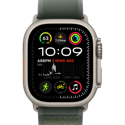 Apple Watch Ultra 2 2024 GPS + Cellular 49mm Natural Titanium Case з Green Trail Loop - M/L (MYT73+MXTP3)
