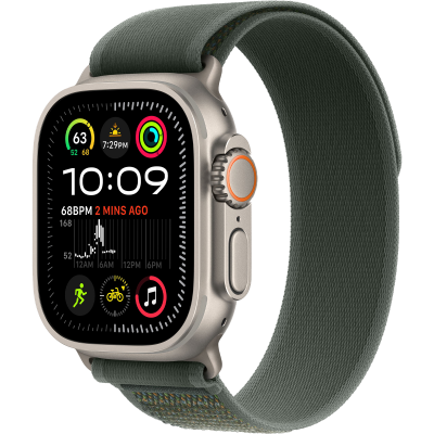 Apple Watch Ultra 2 2024 GPS + Cellular 49mm Natural Titanium Case з Green Trail Loop - M/L (MYT73+MXTP3)