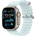 Apple Watch Ultra 2 2024 GPS + Cellular 49mm Natural Titanium Case with Ice Blue Ocean Band (MYT03+MXTF3)