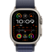 Apple Watch Ultra 2 2024 GPS + Cellular 49mm Natural Titanium Case with Navy Alpine Loop - Medium (MYT33+MXMY3)