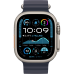 Apple Watch Ultra 2 2024 GPS + Cellular 49mm Natural Titanium Case with Navy Ocean Band (MX4D3)