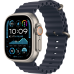 Apple Watch Ultra 2 2024 GPS + Cellular 49mm Natural Titanium Case with Navy Ocean Band (MX4D3)