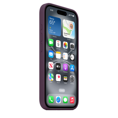 Чехол Apple iPhone 16 Silicone Case with MagSafe - Plum (MYY43)
