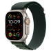 Ремінець Apple Alpine Loop Dark Green - Natural Titanium Finish для Apple Watch 44/45/46/49mm - Medium (MXMV3)