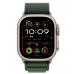 Ремінець Apple Alpine Loop Dark Green - Natural Titanium Finish для Apple Watch 44/45/46/49mm - Medium (MXMV3)