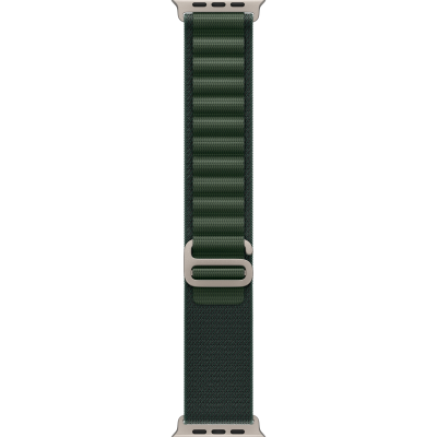 Ремінець Apple Alpine Loop Dark Green - Natural Titanium Finish для Apple Watch 44/45/46/49mm - Medium (MXMV3)
