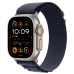 Ремінець Apple Alpine Loop Navy - Natural Titanium Finish для Apple Watch 44/45/46/49mm - Medium (MXMY3)